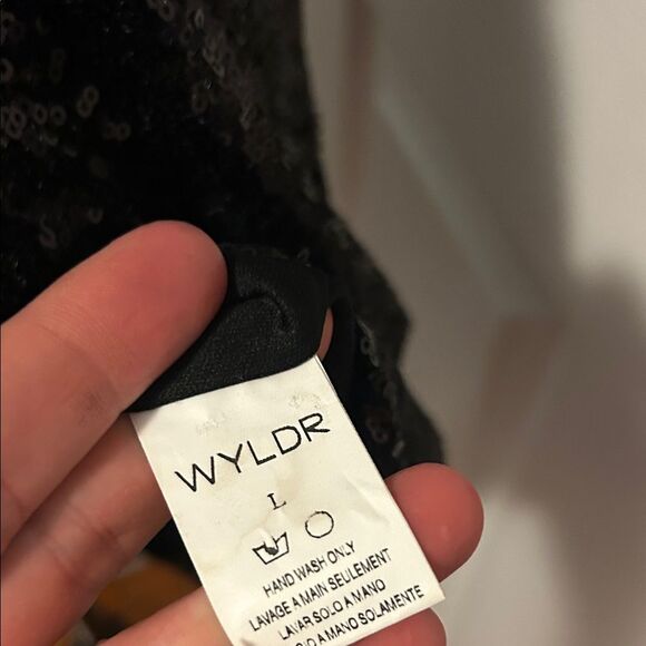 WYLDR Shimmering Black Sequin Romper A - Picture 5 of 7